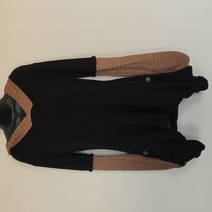 Hooded asymmetrical tunis sweater
